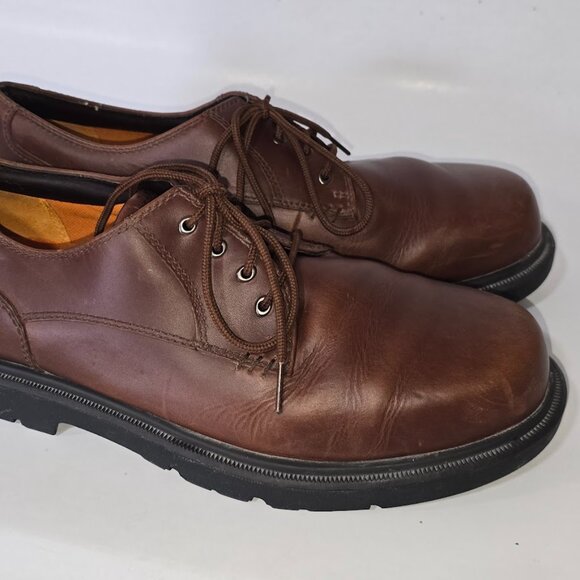 Timberland Mens Brown Leather Smart Comfort System Casual Oxford Shoes Size 11M - Picture 3 of 5
